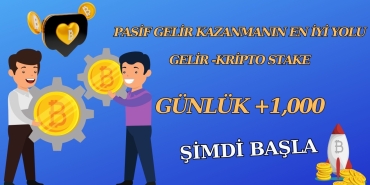 PASİF GELİR KAZANMANIN EN İYİ YOLU GELİR -KRİPTO STAKE GÜNLÜK +1,000(1)